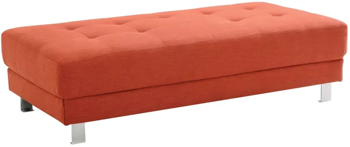 Riveredge Ottoman in Orange by Glory Furniture