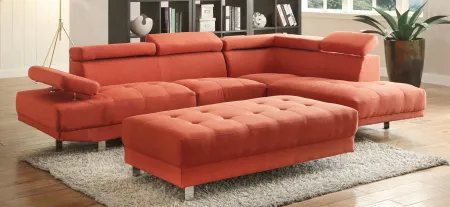 Riveredge Ottoman in Orange by Glory Furniture