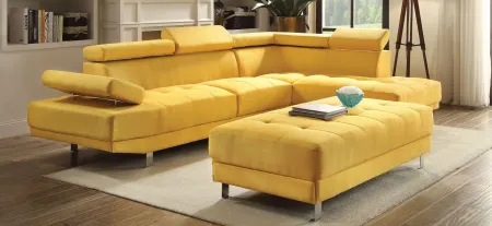 Riveredge Ottoman in Yellow by Glory Furniture