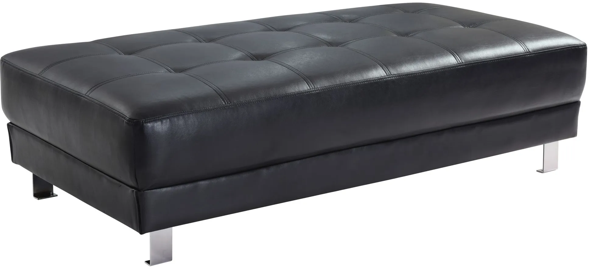 Riveredge Ottoman in Black by Glory Furniture