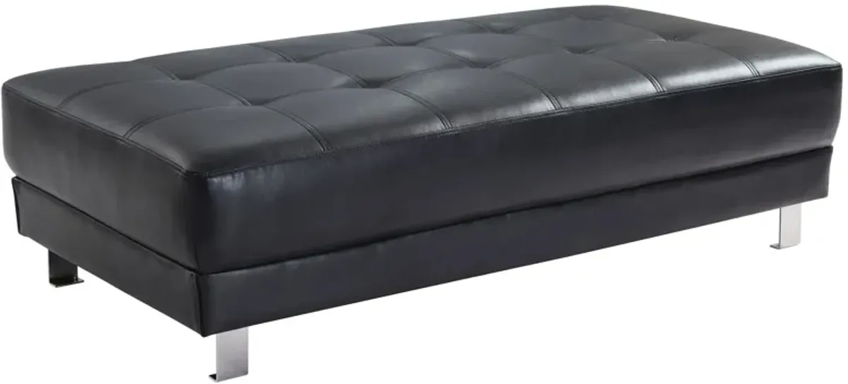 Riveredge Ottoman in Black by Glory Furniture