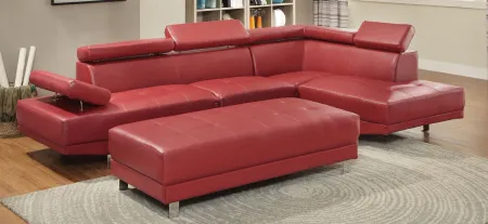 Riveredge Ottoman in Red by Glory Furniture