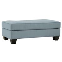 Briarwood Chair-and-a-Half Ottoman in Suede So Soft Hydra by H.M. Richards