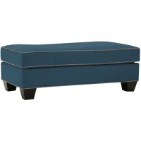 Briarwood Chair-and-a-Half Ottoman in Suede So Soft Indigo/Mineral by H.M. Richards