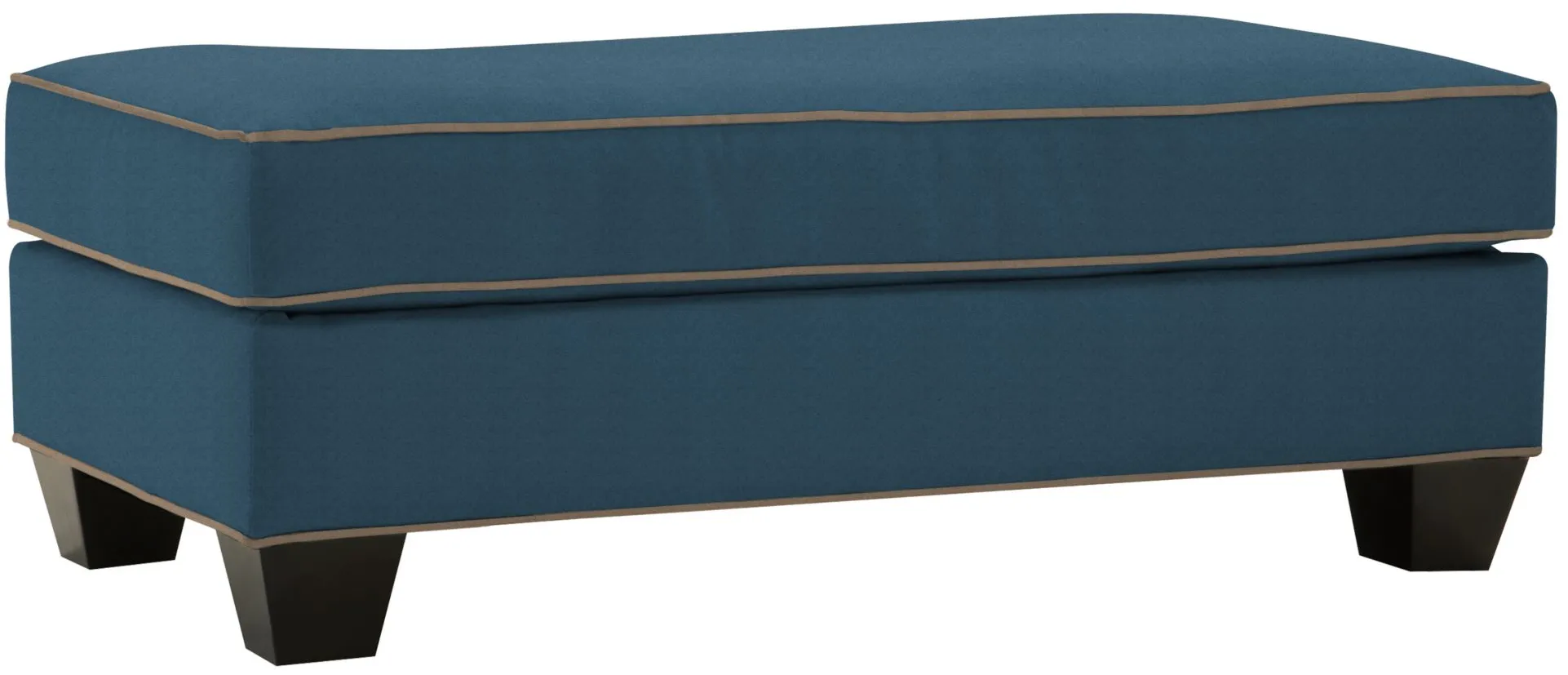 Briarwood Chair-and-a-Half Ottoman in Suede So Soft Indigo/Mineral by H.M. Richards