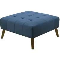 Elise Ottoman in Navy Peacock by Emerald Home Furnishings