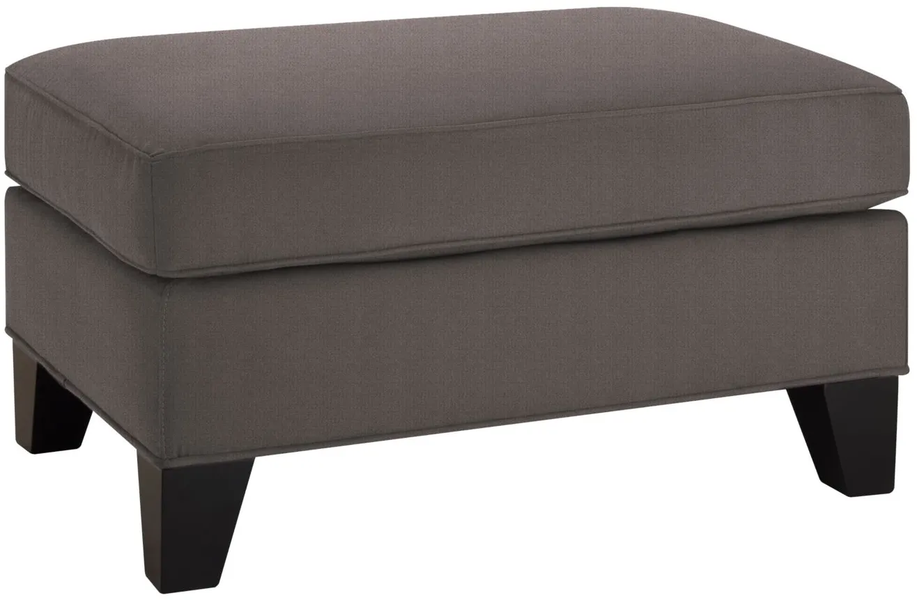 Carmine Ottoman in Suede so Soft Slate by H.M. Richards