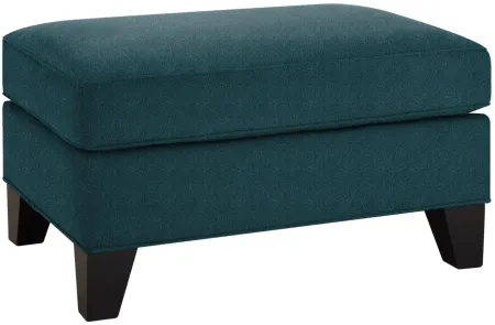 Carmine Ottoman in Suede so Soft Lagoon by H.M. Richards