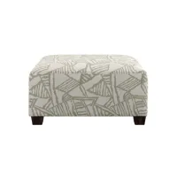 Royce Ottoman in abstract leaf by Emerald Home Furnishings