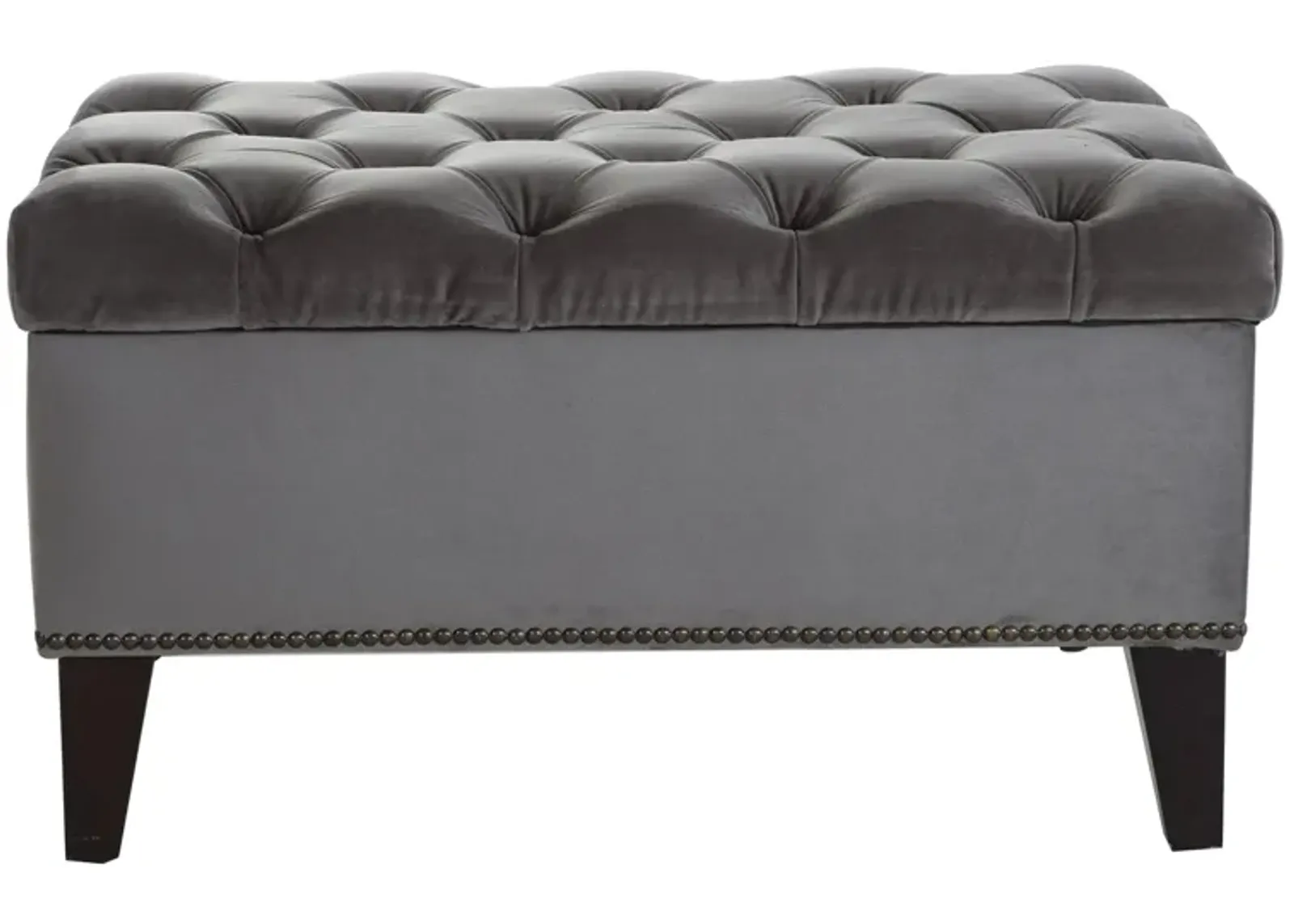 Cecilia Storage Ottoman in PEARLA GREY by HUDSON GLOBAL MARKETING USA