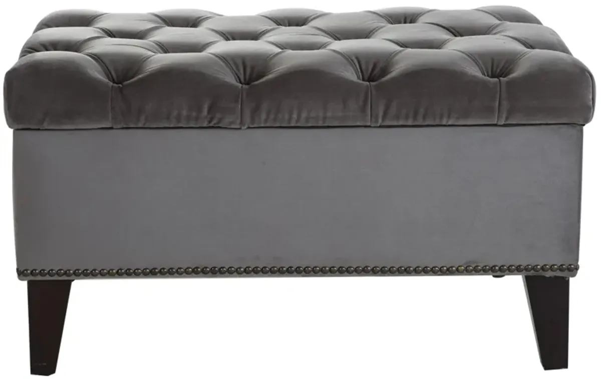 Cecilia Storage Ottoman in PEARLA GREY by HUDSON GLOBAL MARKETING USA