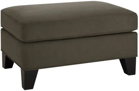 Carmine Ottoman in Suede So Soft Graystone by H.M. Richards