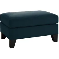 Carmine Ottoman in Suede So Soft Midnight by H.M. Richards