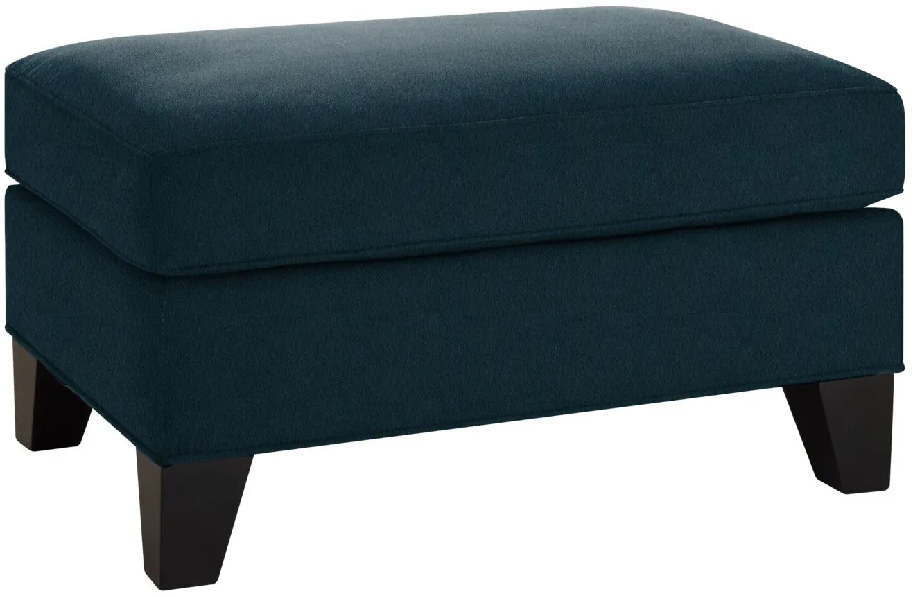 Carmine Ottoman in Suede So Soft Midnight by H.M. Richards
