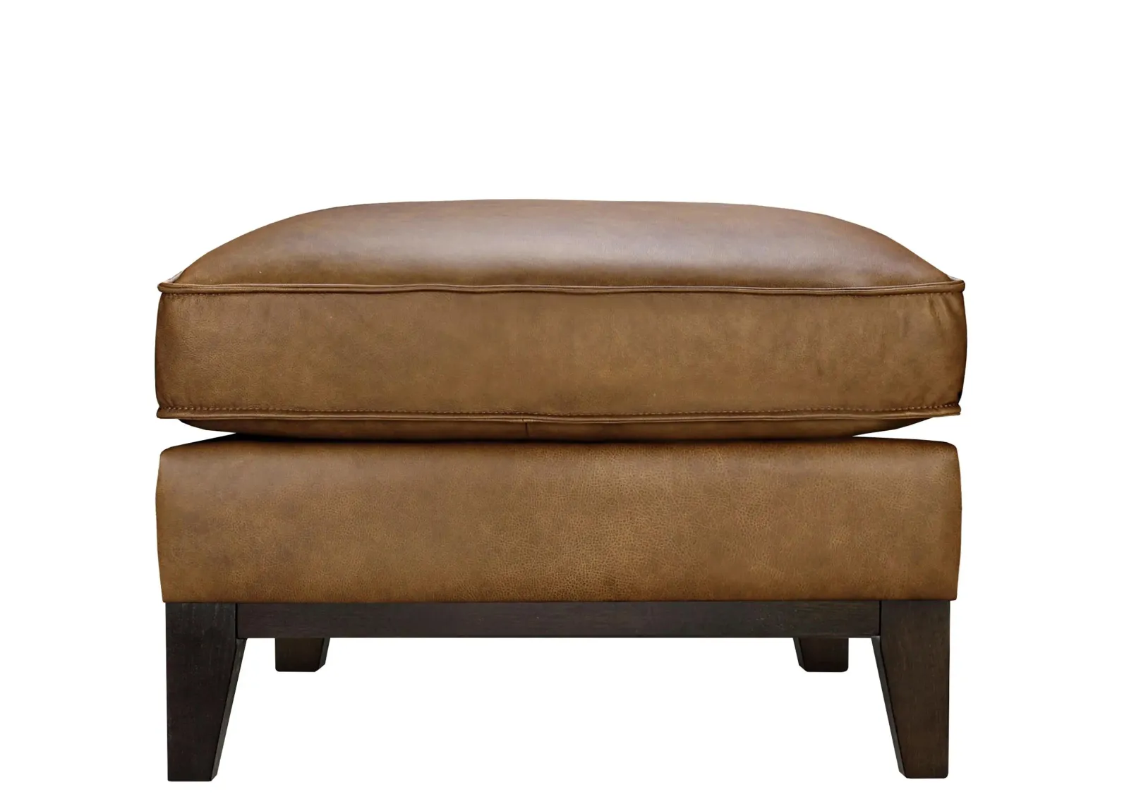 Roscoe Leather Ottoman in Honey by GTR Leather Inc