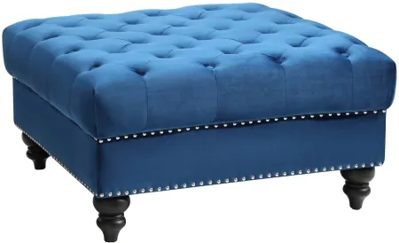 Nola Ottoman in Navy Blue by Glory Furniture