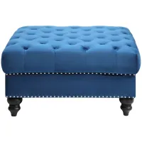 Nola Ottoman in Navy Blue by Glory Furniture