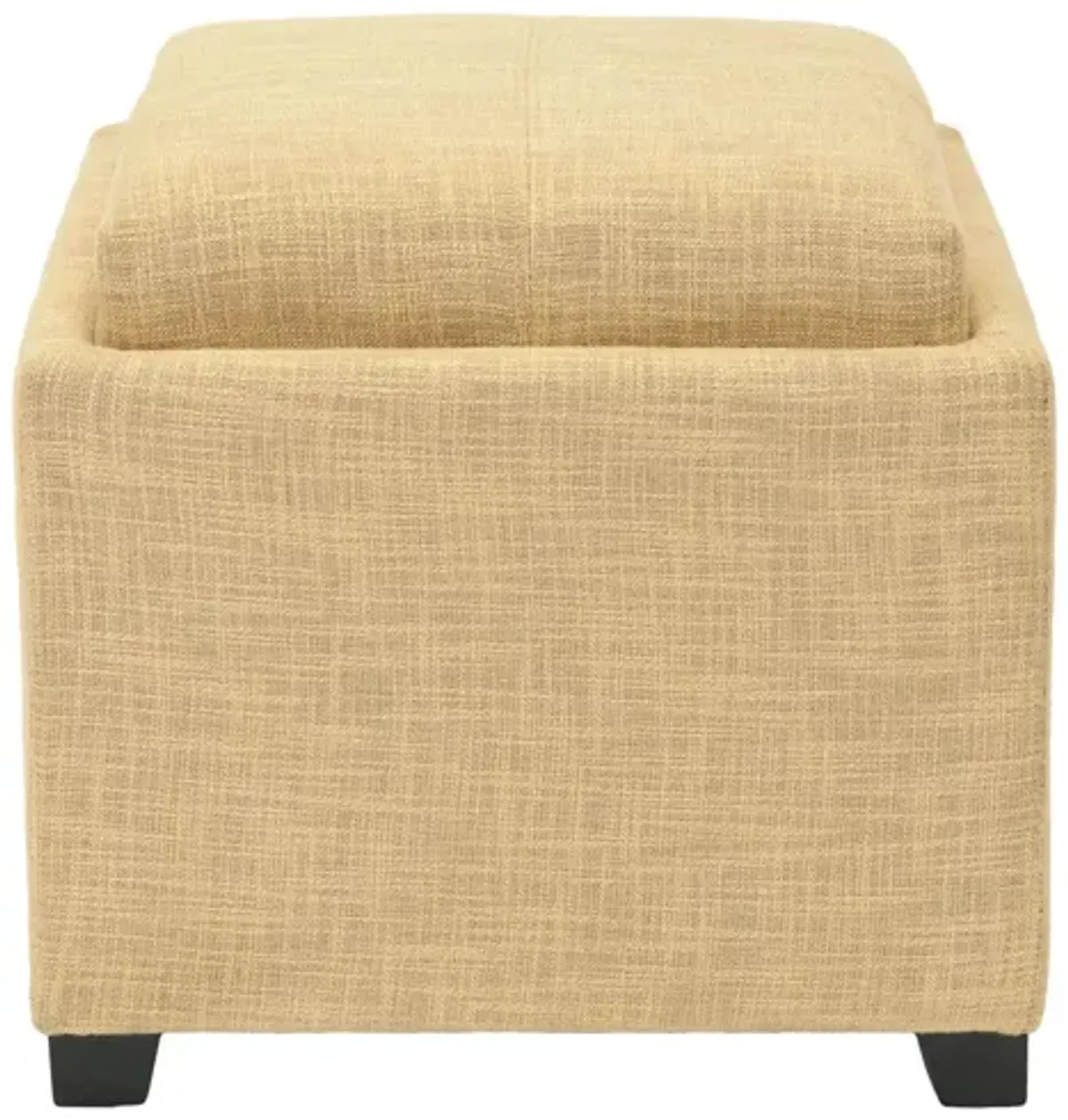 Palmer Single Tray Ottoman in Gold by Safavieh