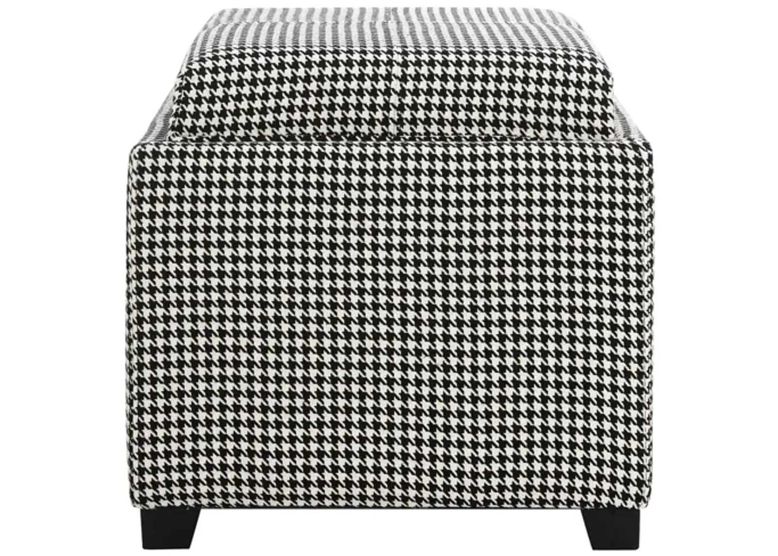 Palmer Single Tray Ottoman in Black by Safavieh