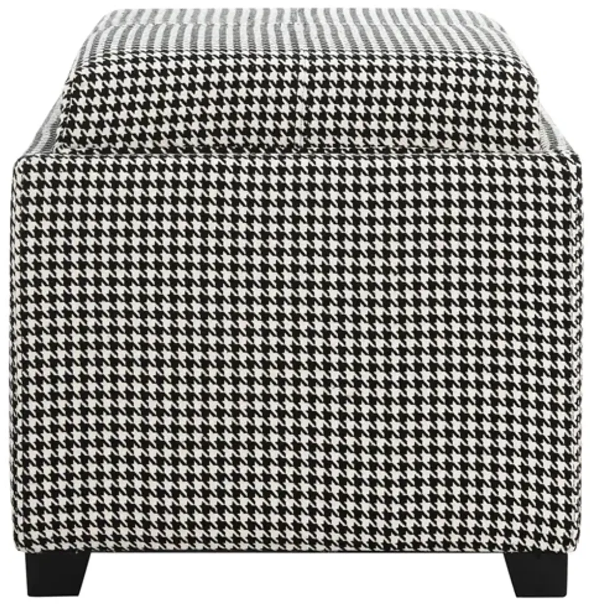 Palmer Single Tray Ottoman in Black by Safavieh