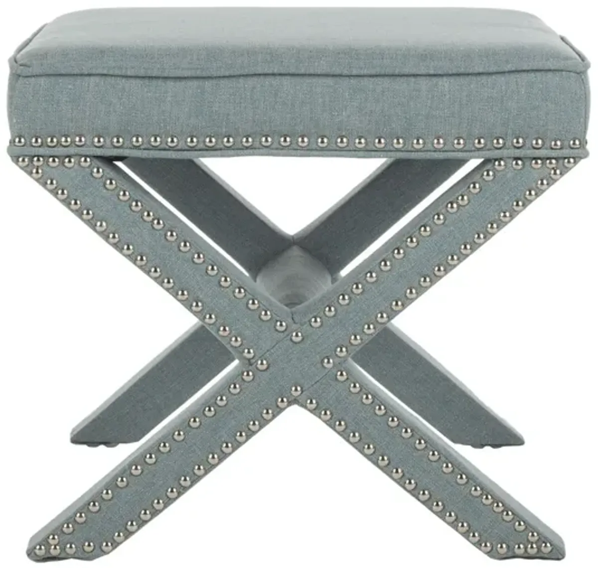 Amais Ottoman in Sky Blue by Safavieh