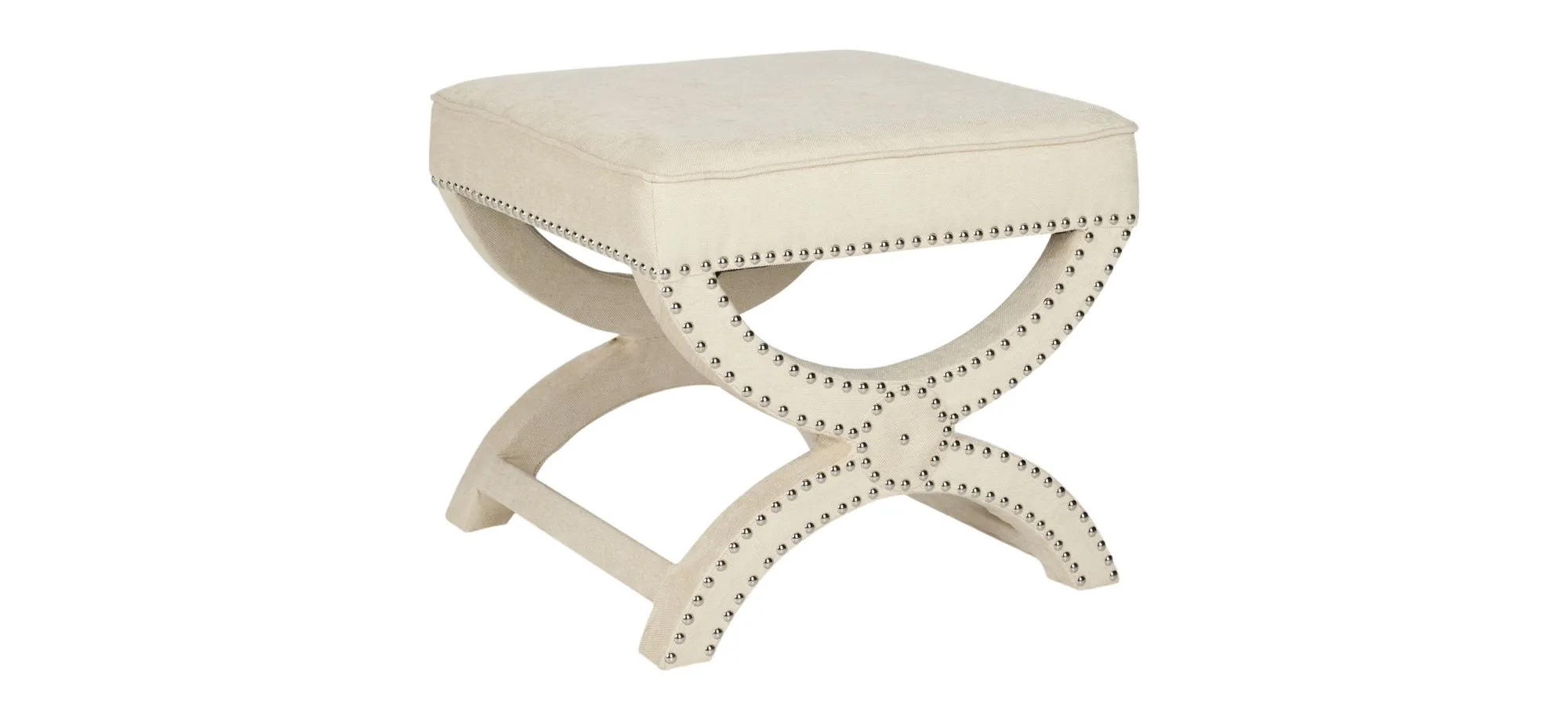 Oriana Ottoman in Cream by Safavieh