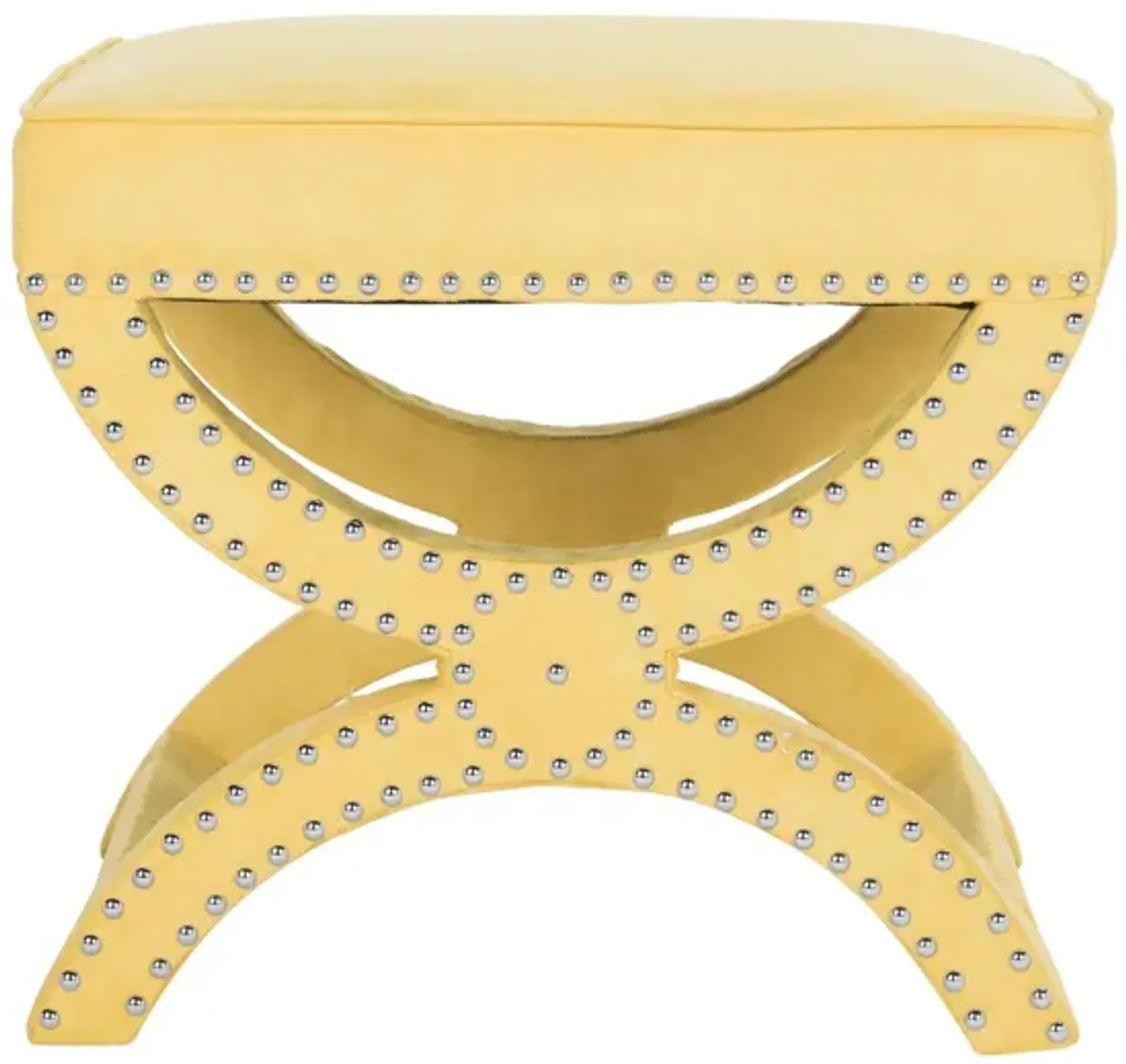 Oriana Ottoman in Yellow by Safavieh