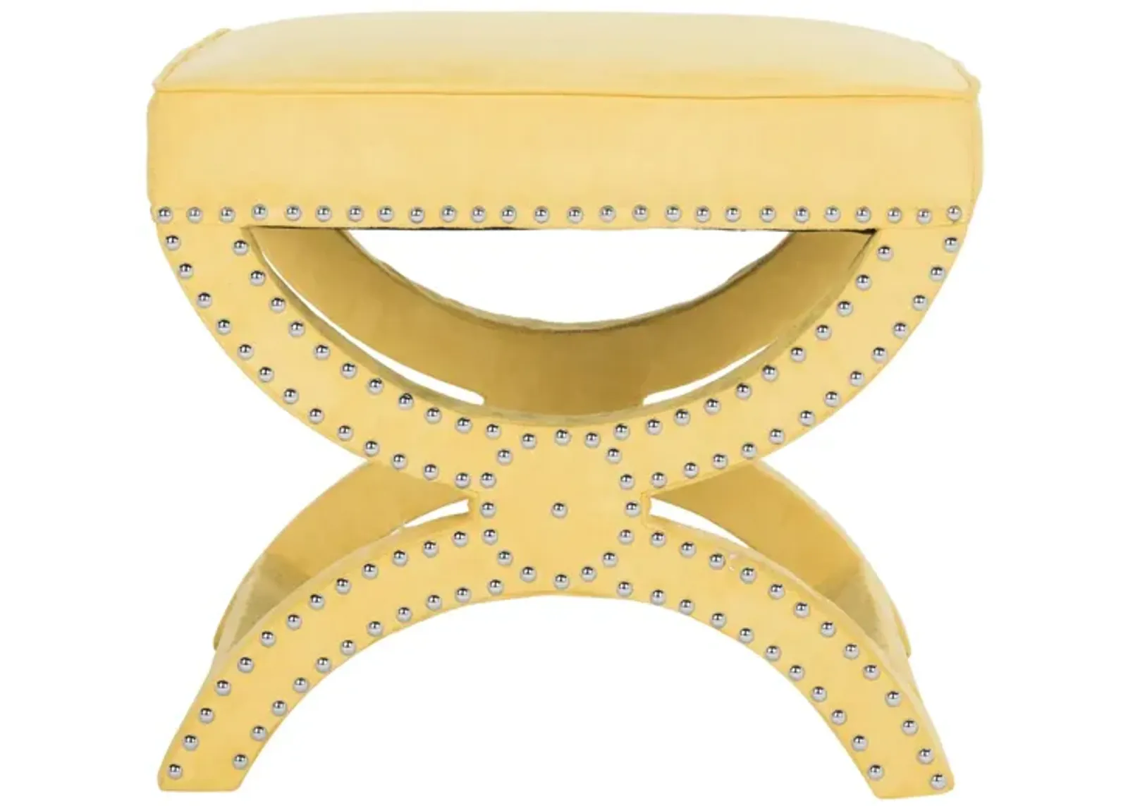 Oriana Ottoman in Yellow by Safavieh