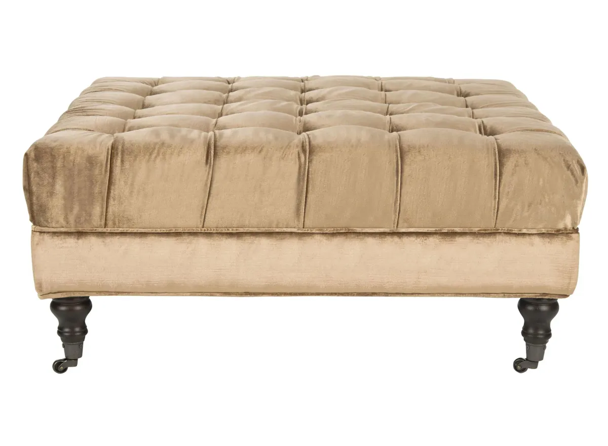 Rowan Cocktail Ottoman in Golden Bronze by Safavieh