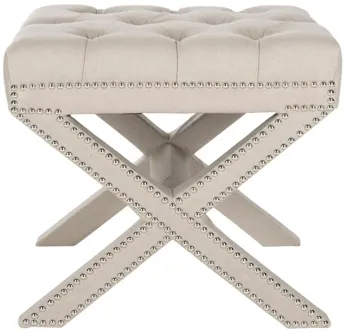 Maddox Ottoman in Taupe by Safavieh