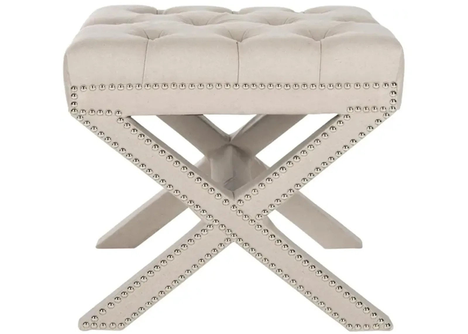 Maddox Ottoman in Taupe by Safavieh