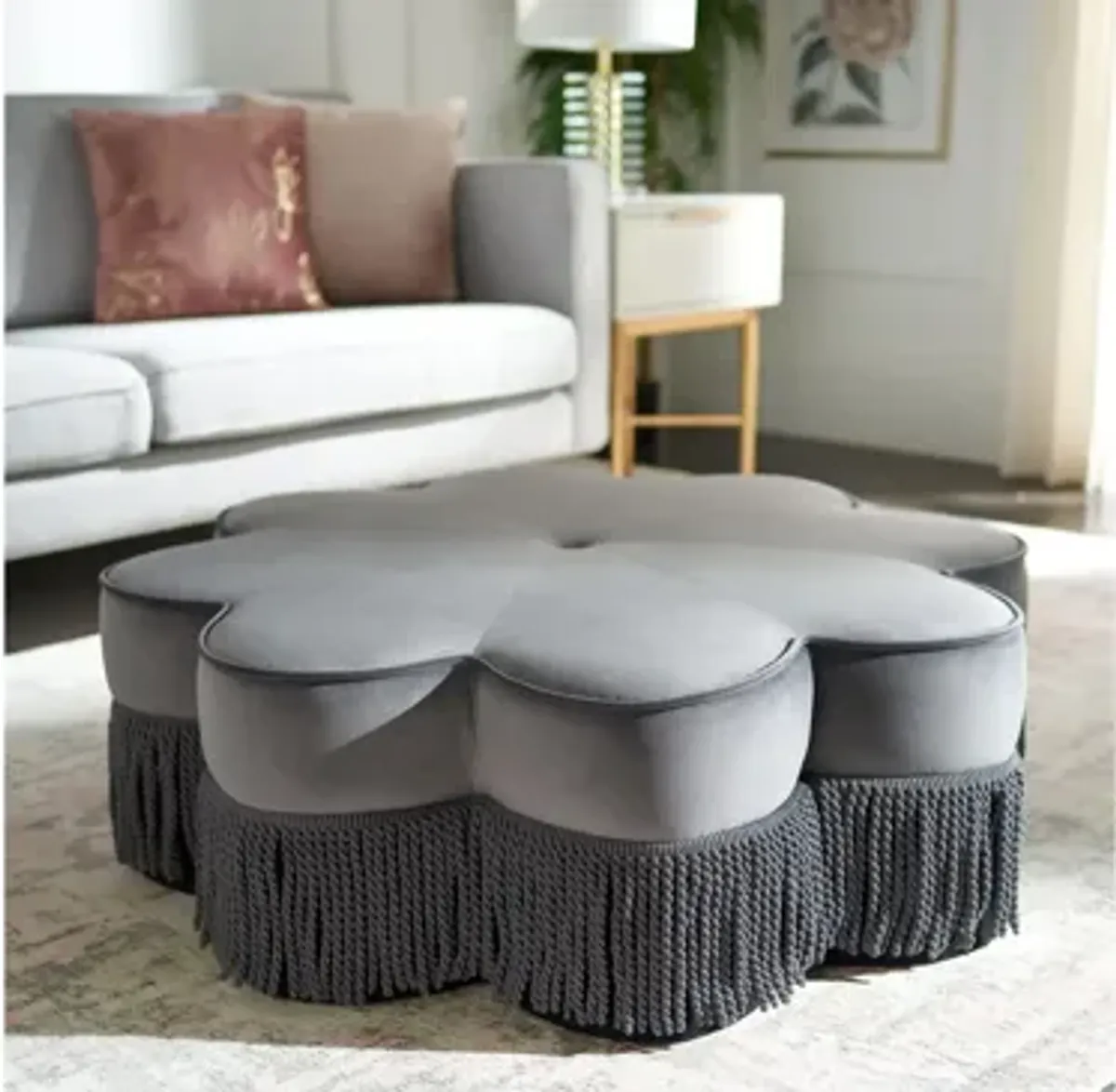 Harrison Flower Ottoman