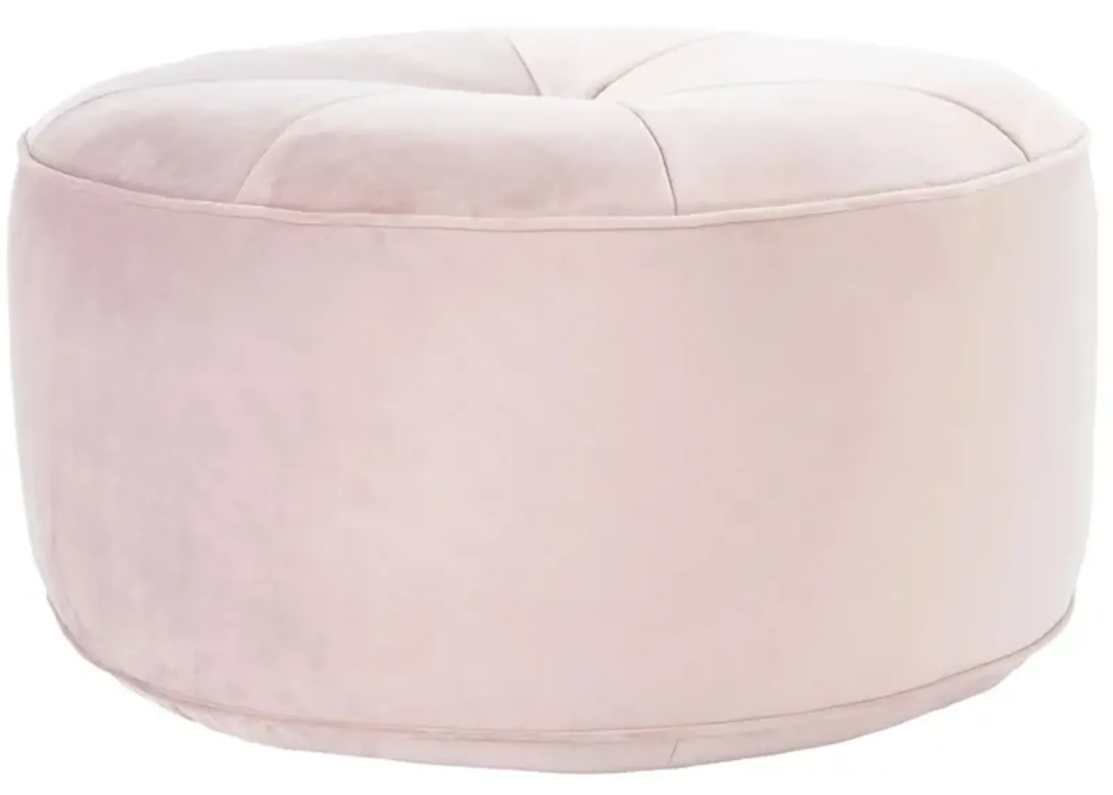 Harrison Round Ottoman in Blush by Safavieh