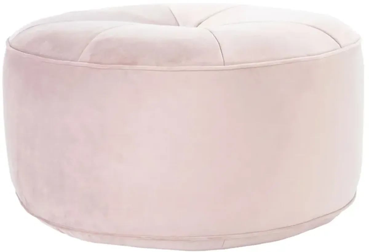 Harrison Round Ottoman in Blush by Safavieh