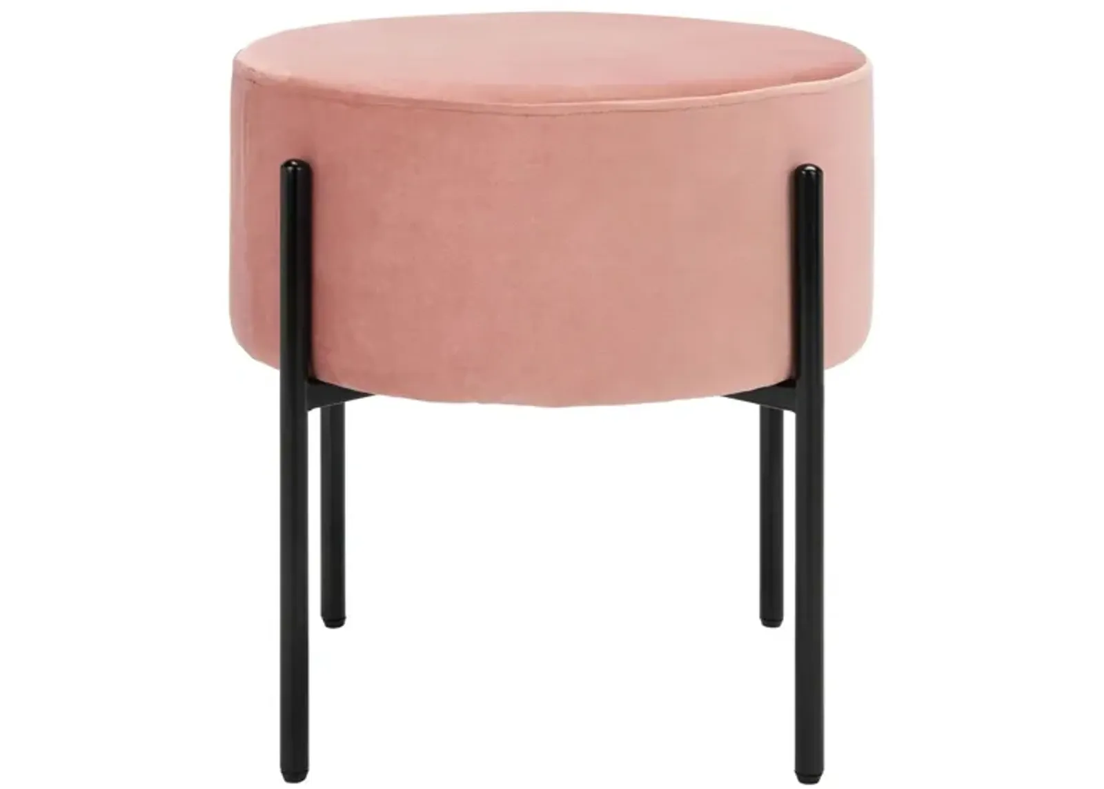 Fulton Round Ottoman in Dusty Rose by Safavieh