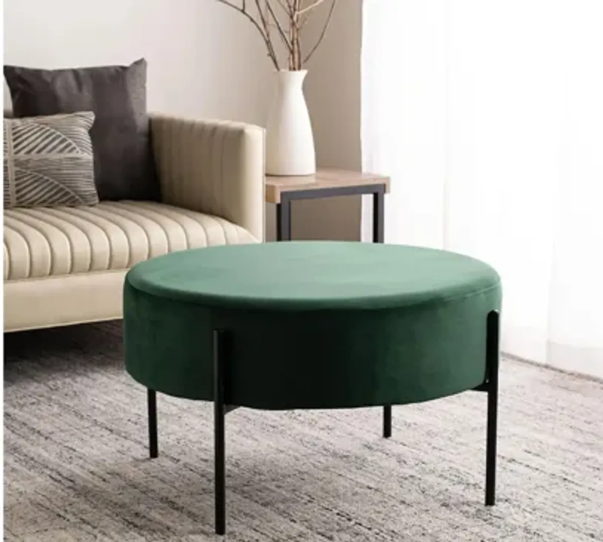 Fulton Round Cocktail Ottoman