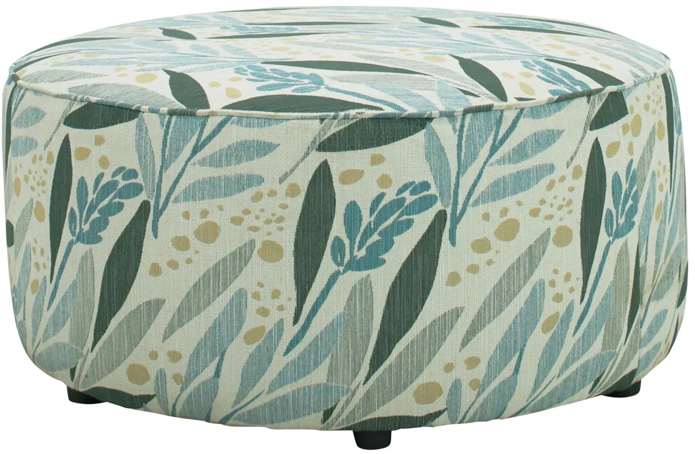 Meadow Cocktail Ottoman in First Times Seafoam by Fusion Furniture