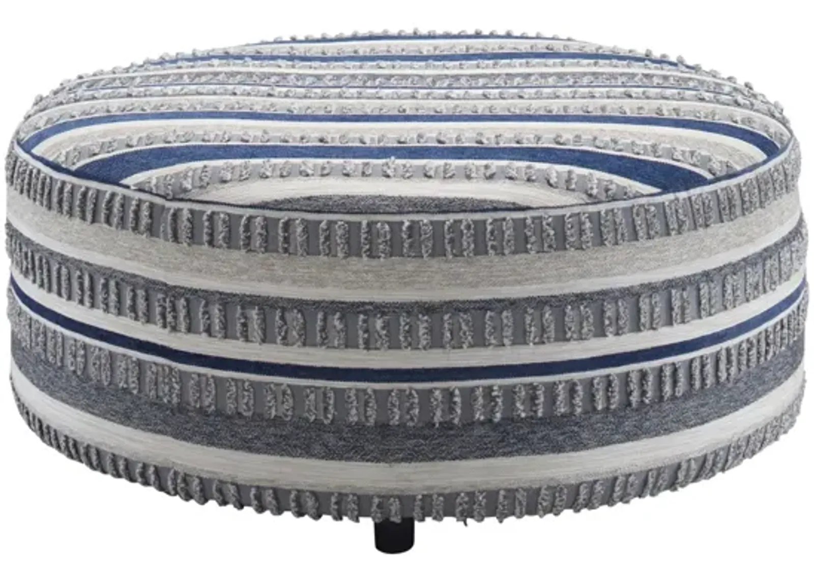 Alston Cocktail Ottoman in India Stripe Indigo by Albany Furniture