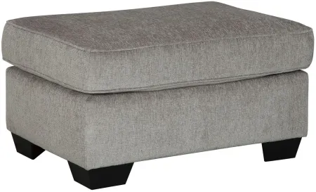 Adelson Chenille Ottoman in Alloy by Ashley Furniture
