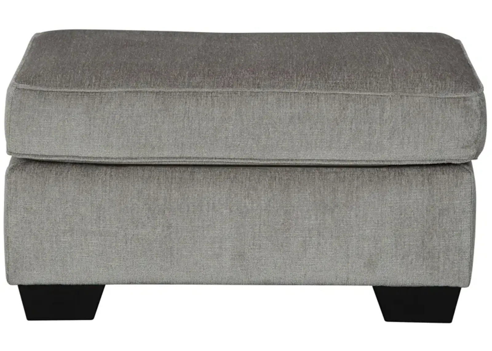 Adelson Chenille Ottoman in Alloy by Ashley Furniture