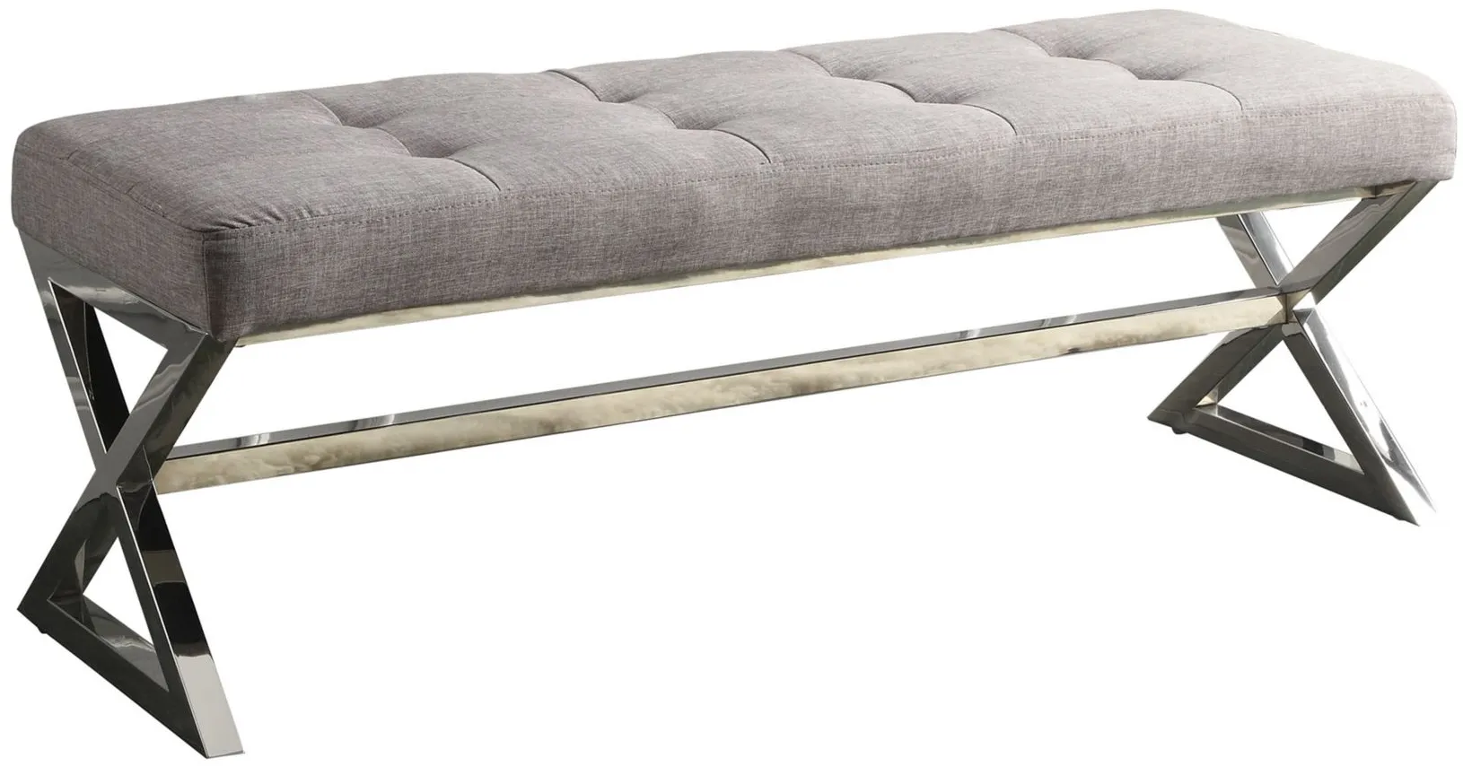 Hansen Bench in Light Gray by Homelegance