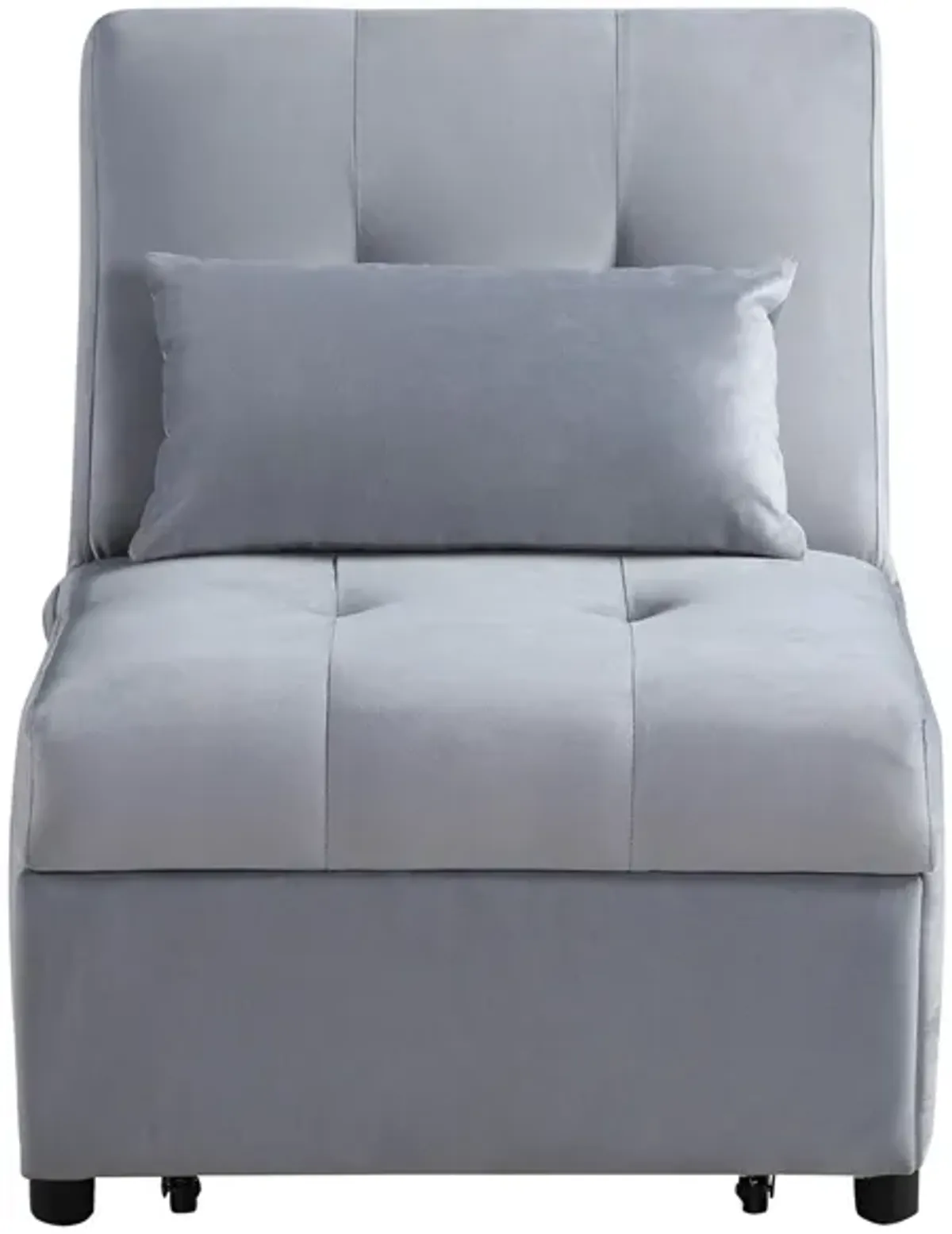 Fraser Chair With Pullout Bed in Gray by Bellanest