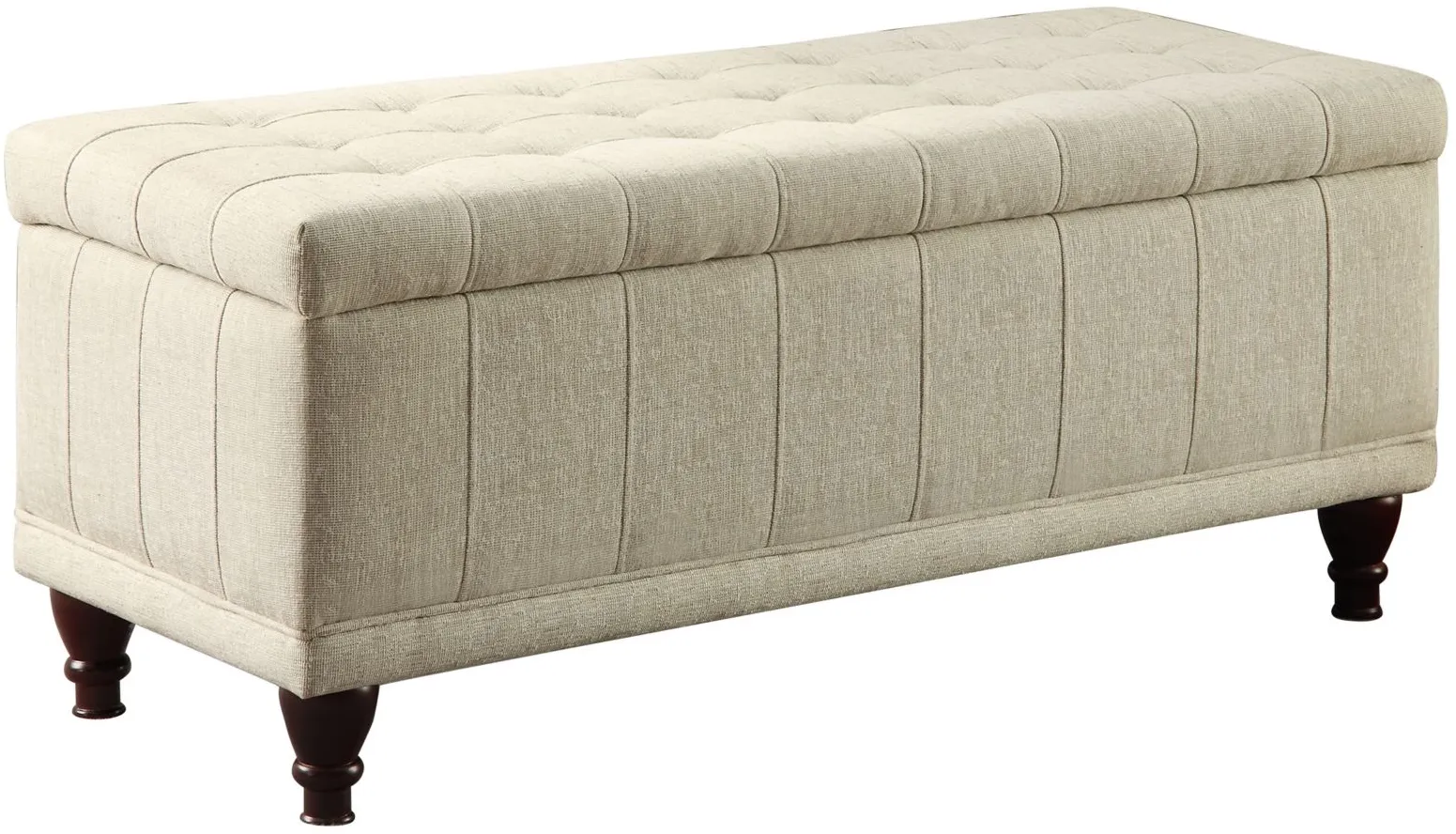 Ferris Lift-Top Storage Bench in Linen by Homelegance