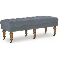 Isabelle Bench in Distressed Blue by Linon Home Decor