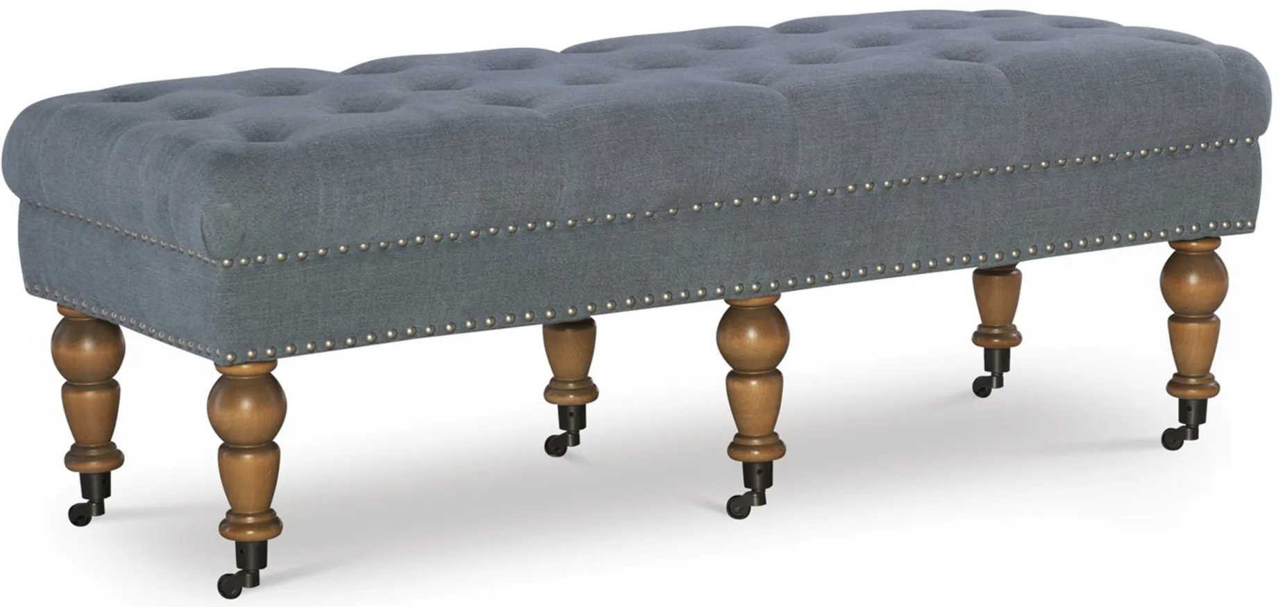 Isabelle Bench in Distressed Blue by Linon Home Decor
