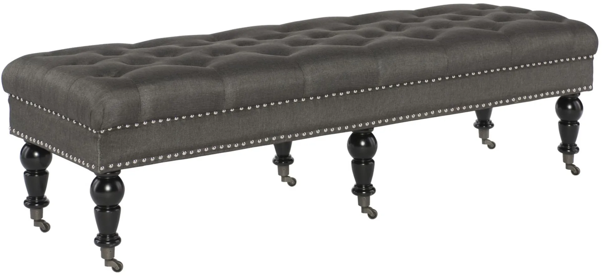 Isabelle Bench in Black/Charcoal by Linon Home Decor