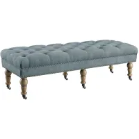 Isabelle Bench in Distressed Gray by Linon Home Decor