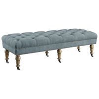 Isabelle Bench in Distressed Gray by Linon Home Decor