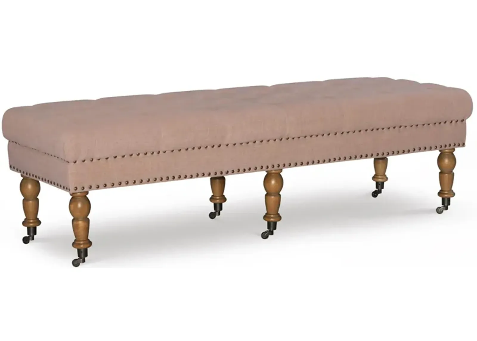 Isabelle Bench in Distressed Pink by Linon Home Decor