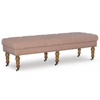 Isabelle Bench in Distressed Pink by Linon Home Decor